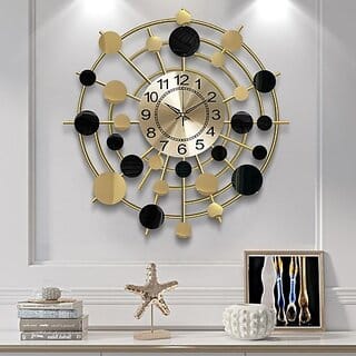 Amhomedecor Analog 81.3 cm X 20 cm Wall Clock (Multicolor, With Glass, Standard)