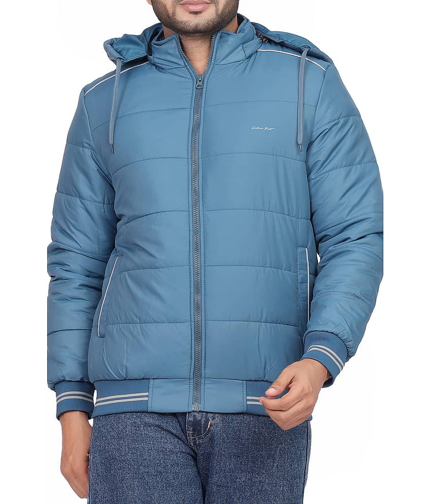 Indian Fort Nylon Men's Quilted & Bomber Jacket - Blue ( Pack of 1 )