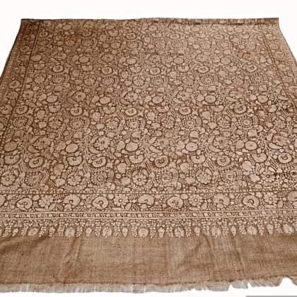 Natural Pashmina Shawl with Hand Embroidered Floral Design – Soft Luxury Wrap | Garden-Inspired Elegance by Heritage Design Inc