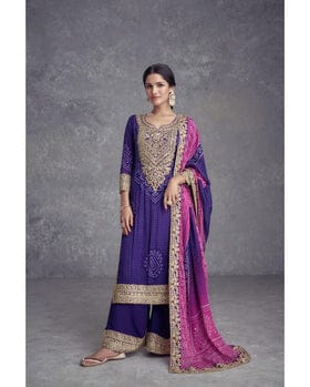 Fancy Top-Bottom And Dupatta With Digital Print And Embroidery Sequence Work Fancy Top-Bottom And Dupatta With Digital Print And Embroidery Sequence Work