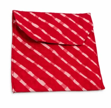 Handcrafted Red Stripe Coin Pouch