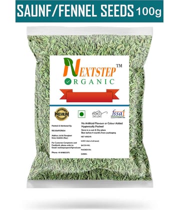 NEXTSTEP ORGANIC Fennel Seeds Saunf Aniseeds Sonf 100 gm