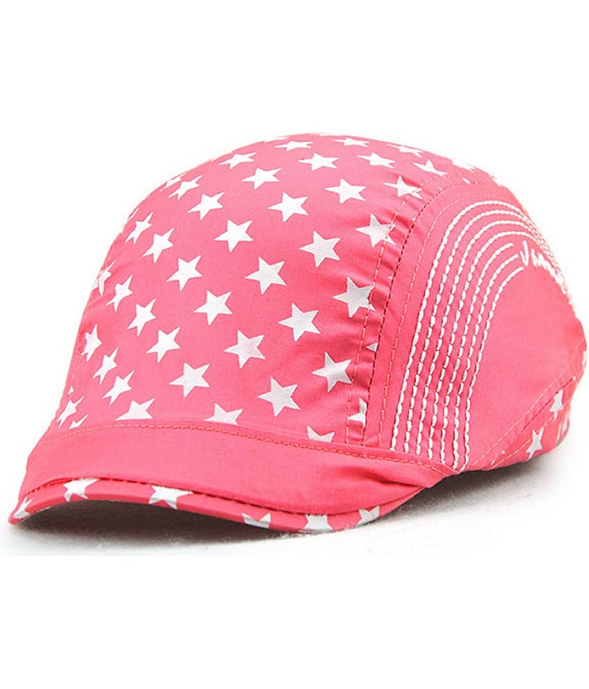 Zacharias Unisex Kids Cotton Beret Golf Cap jk-06 (Peach_1-4 Years) (Pack of 1)