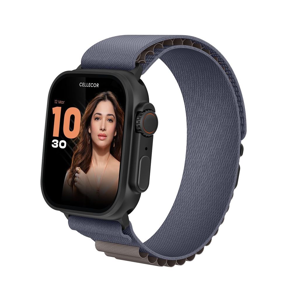 CELLECOR M4 Rush 1.91" HD Display | 600 NITS | AOD | BT-Calling | AI Voice | IP67 | Rotating Crown | SmartWatch (Garnish Black Green)