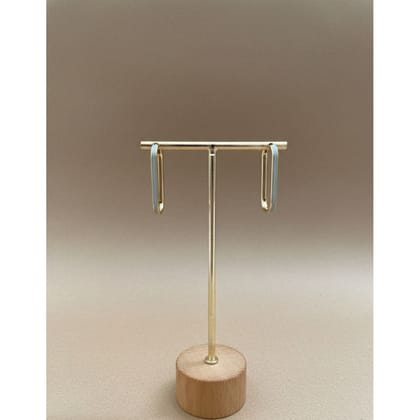 Minimalist Gold-Toned Elongated Hoop Earrings Minimalist Gold-Toned Elongated Hoop Earrings