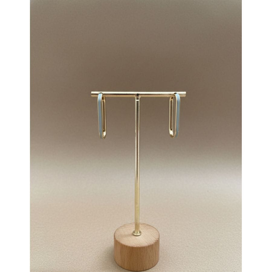 Minimalist Gold-Toned Elongated Hoop Earrings