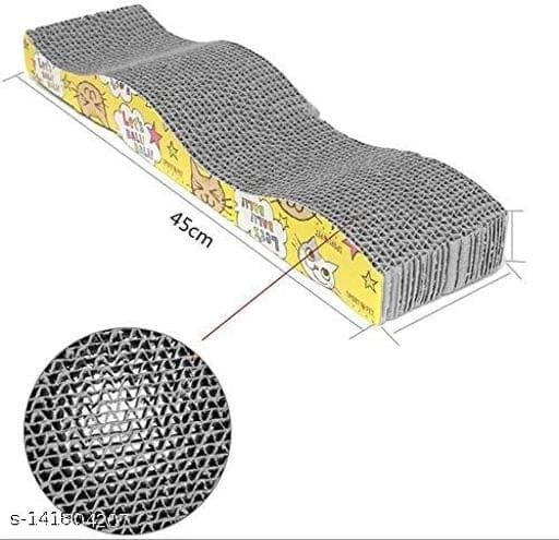 Scratcher Board with a Curved Wave Design for Pet (Multicolor)