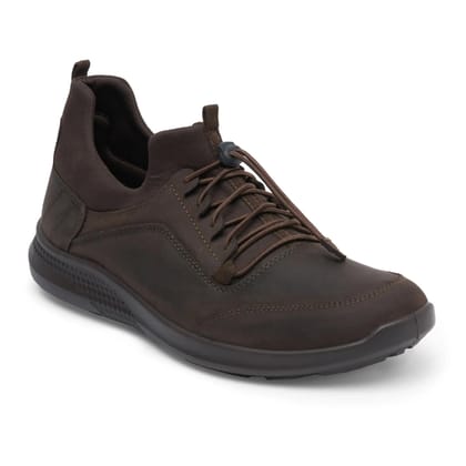Kansas EK-04 Men Dark Brown Casual Shoes-40/6