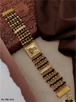 High Quality 5 Line Rudraksh Jay Goga Bracelet-01 for Men RB-002-8 inch