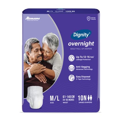 Dignity Overnight Pull Up Adult Diapers ( Pant Style) M/L