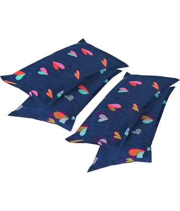 Handloomwala - Pack of 4 Poly Cotton Abstract Standard Size Pillow Cover ( 68.58 cm(27) x 43.18 cm(17) ) - Multi