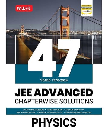 MTG 47 Years JEE Advanced (1978-2023) Chapter-wise Previous Years Solved Question Papers Physics Book | JEE Advanced PYQ For 2025 Exam