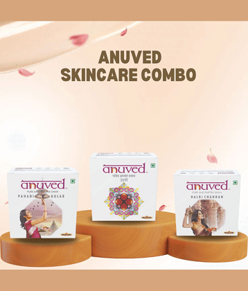 Anuved Deodorizing Utane, Haldi Chandan and Pahadi Gulab Bathing Bar for All Skin Type ( Pack of 3 )