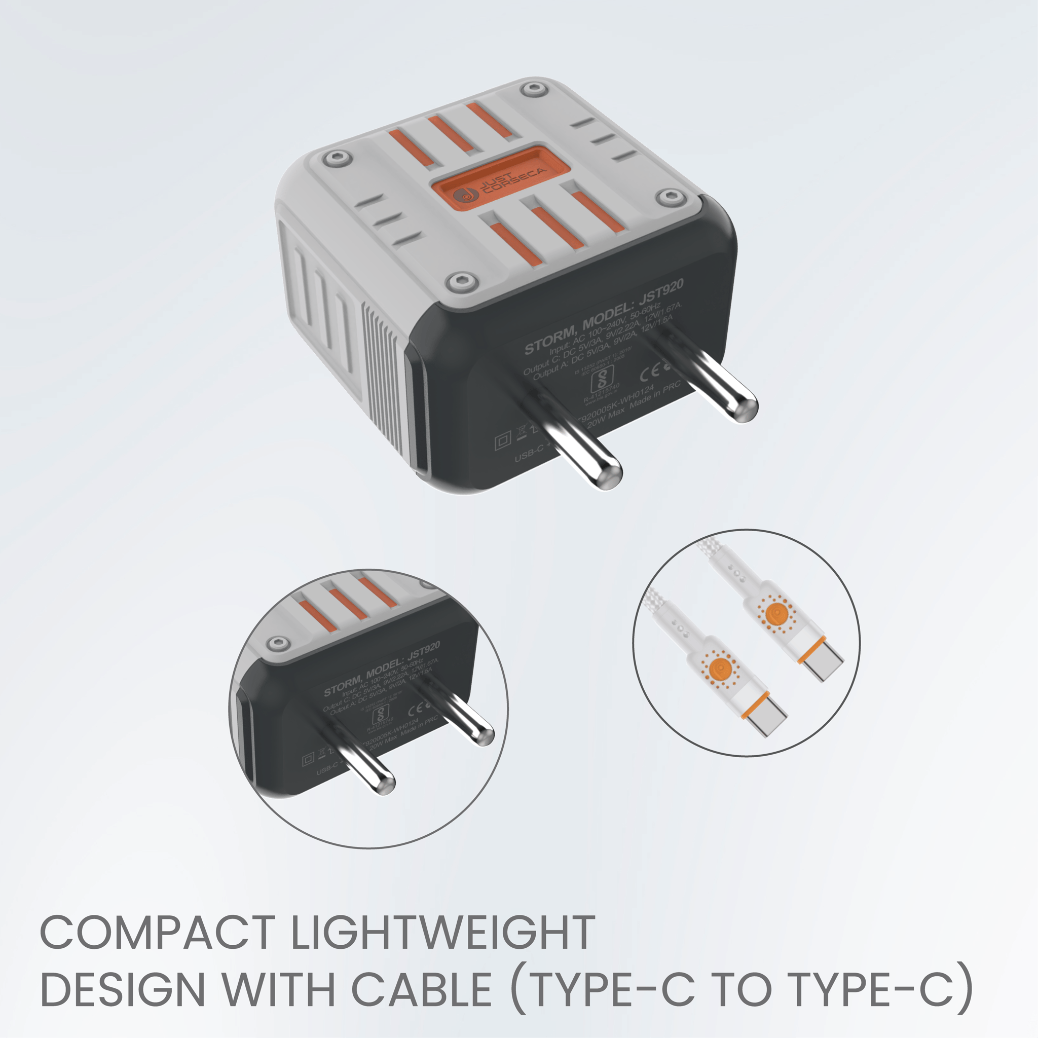 JC Storm PD20W Fast Charger JC Storm PD20W Fast Charger - Without Cable