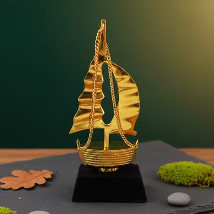 Aluminium Nautical Ship Showpiece � Modern Home Decor Model, Height : 10 Inch (ZMAS458)
