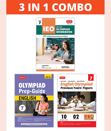 MTG International English Olympiad (IEO) Workbook, Prep-Guide & Previous Years Papers (PYQs) with Mock Test Paper Class 7 - SOF Olympiad Books For 2024-25 Exam (Set of 3 Books)
