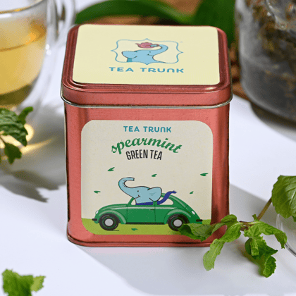 Spearmint Green Tea-100gms Refill Pack | 50 Cups
