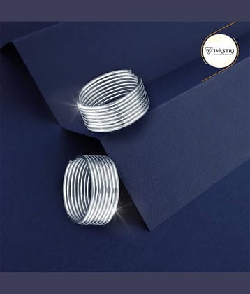VIVASTRI Silver Toe Rings ( Pack of 2 )