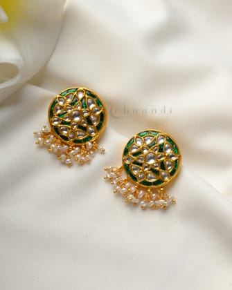 Gold Polish Silver Earrings CHE2088