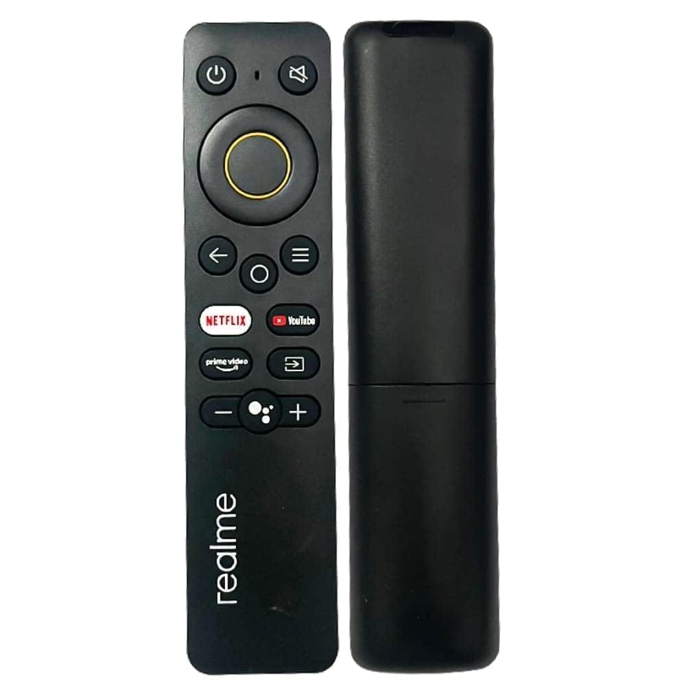 Supreme E-Commerce Infrared Non Voice TV Remote Compatible for Realme Android LED TV, realme Smart led tv Remote with Netflix, Prime Video & YouTube HotKeys (Please Match Before Order) black / hand held