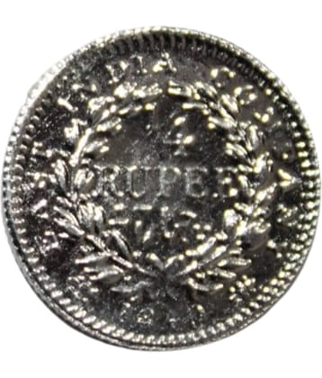 newWay - 1/4 Rupee (1840) "Victoria Queen" East India Company Collectible Silverplated Fancy 1 Coin Numismatic Coins
