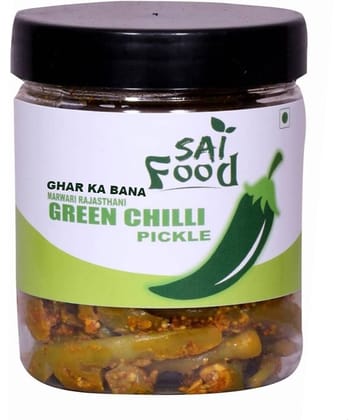 SAi Food GHAR KA BANA Marwari Rajasthani Athana Green Chilli Pickle| Without Oil| Fresh Achar Pickle 250 g