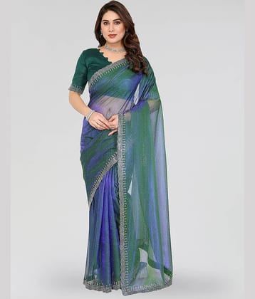ANAND SAREES Net Solid Ilkal Saree With Unstitched Blouse Piece ( Green )