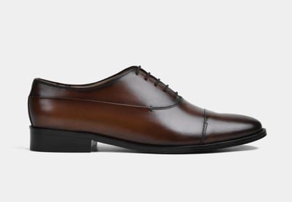 ROSSO | MEN BROWN CAP TOE LACEUP (SALE)-UK 8