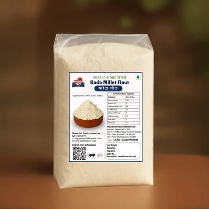 Soaked and Sundried Kodo Millet Flour | Kodra Peeth l 500g.