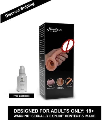 9 inch Double Hole Jumbo Penis Sleeve With 2 Inch Length Extension And 1cm Girth Increase By Dragon