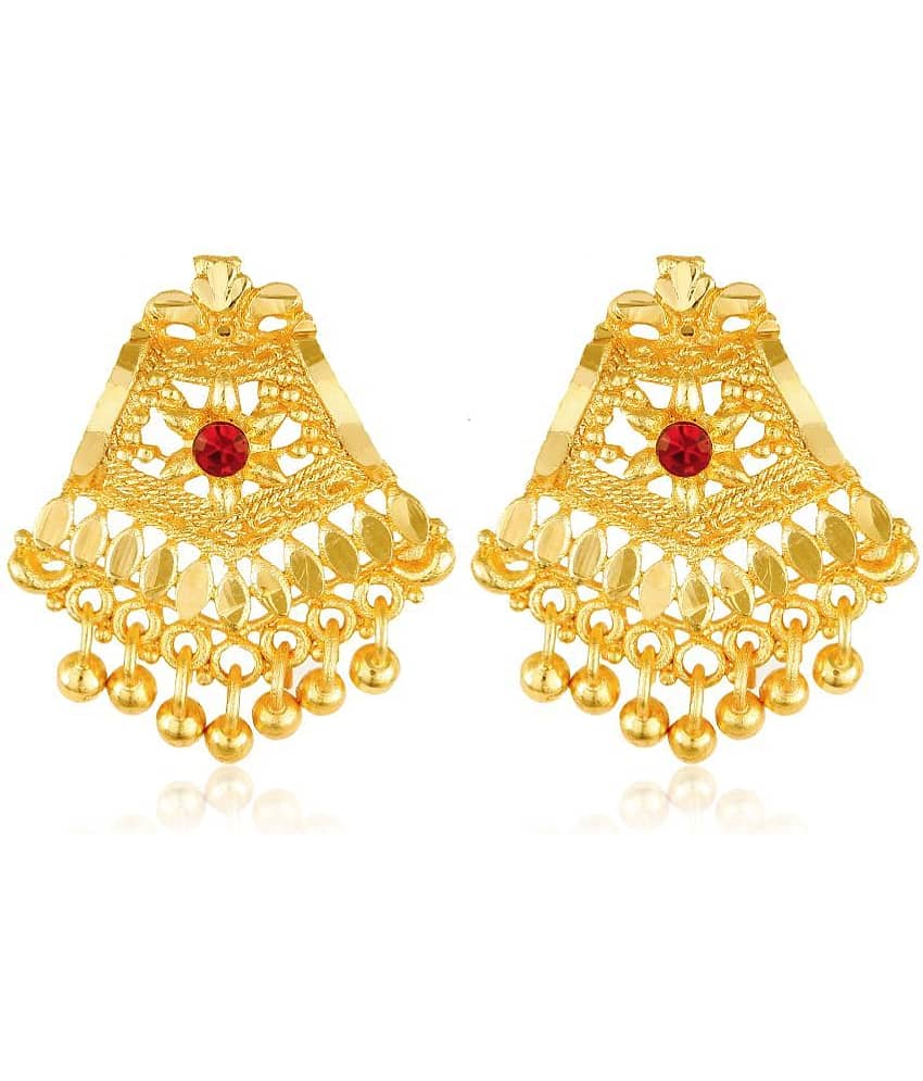 Vighnaharta Glittering glance Gold Plated Screw back alloy dangler studs Earring for Women and Girls   [VFJ1631ERG ]