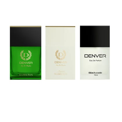 Denver Pack of 3 Perfumes (Hamilton + Imperial + Black Code) - 70ml Each