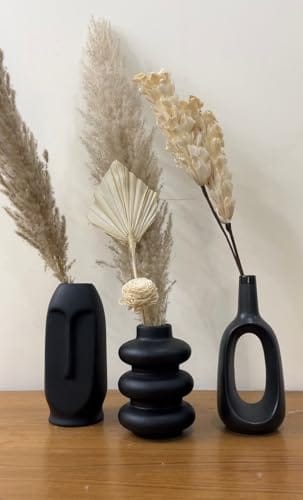 Decor Flower Vase for Living Room (Set of 3) (Size-6 inches) Decorative Flower Vases for Home Decoration Items