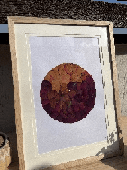 Rose Petal Pressed Flower Frame  Handmade Botanical Wall Dcor for Living Room