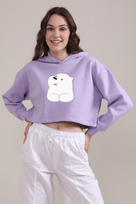 Bare Bear- Crop Hoodie-S