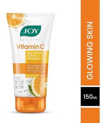 Joy Revivify Vitamin C Skin Brightening Face Wash with Vitamin B5, E | (150 ml)