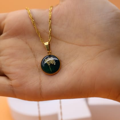 Danzō Necklace ( Green )-Gold