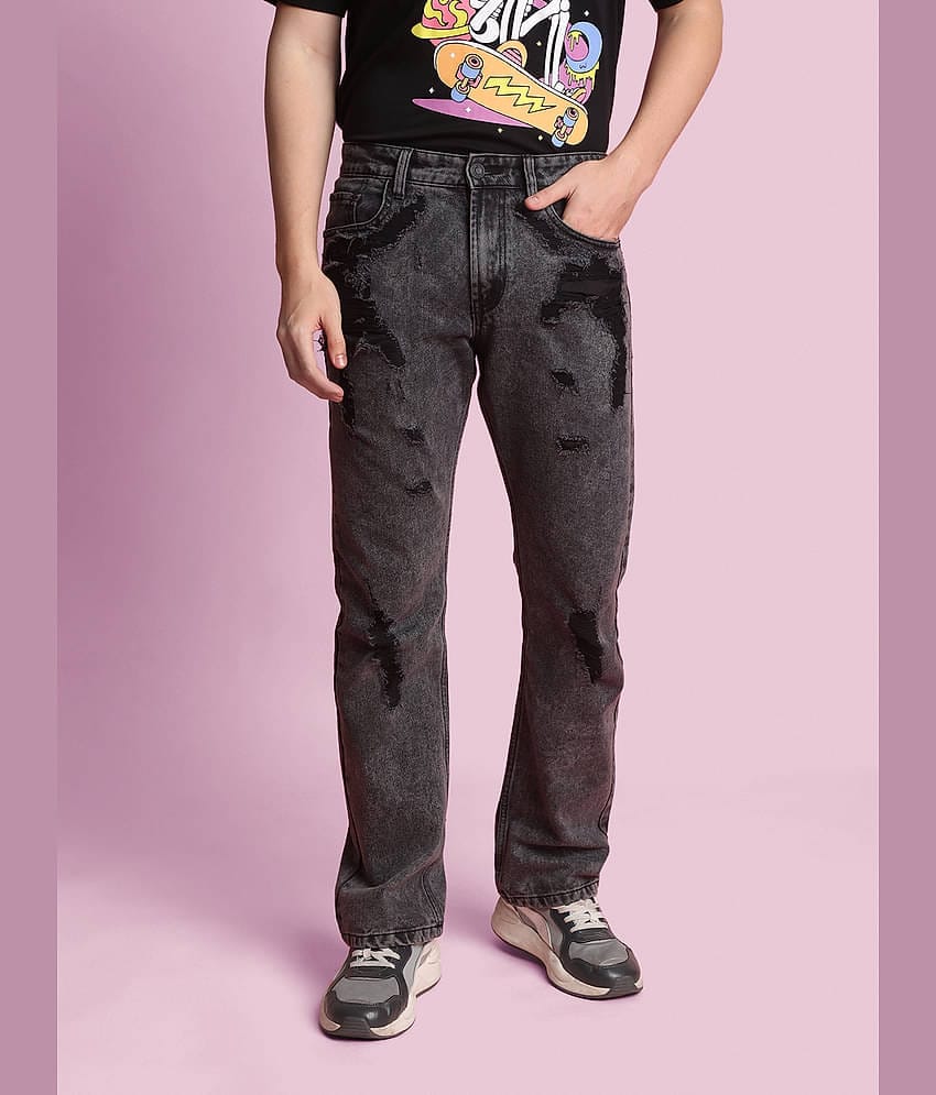 Bene Kleed Men Relaxed Fit Low Distress Heavy Fade Jeans