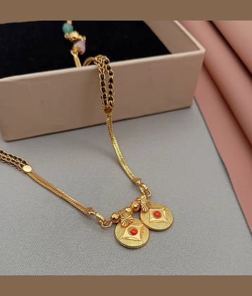 SHANKHRAJ MA LL Golden Mangalsutra ( Pack of 1 )