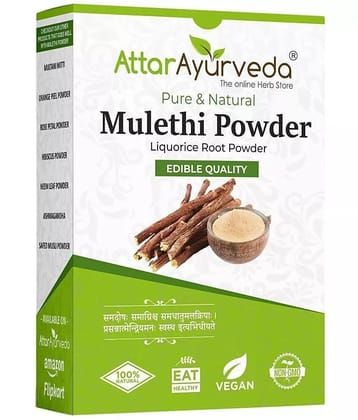 Attar Ayurveda Pure & Natural Mulethi Powder For Skin Whitening, (200gm)