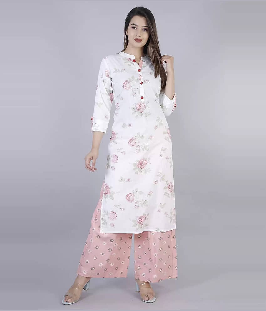 JC4U - Pink Straight Cotton Women's Stitched Salwar Suit ( Pack of 1 )