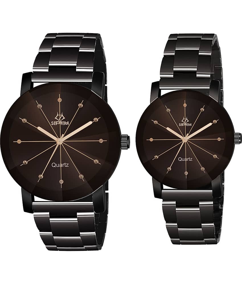 Septem Black Metal Analog Men's Watch