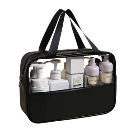 Allure Large Toiletry Bag - Black-Black