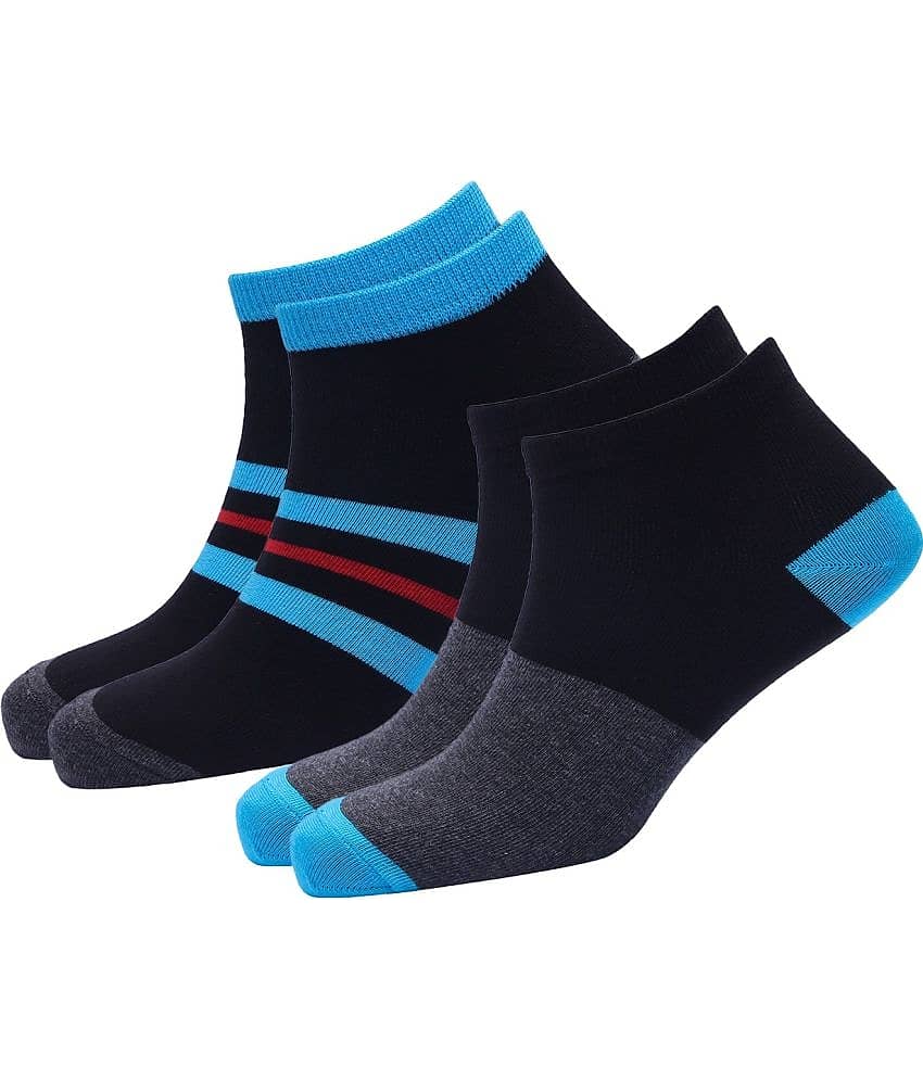 Broen - Cotton Men's Colorblock Multicolor Low Cut Socks ( Pack of 2 )