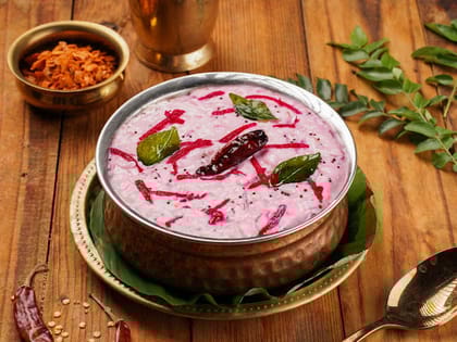 Beetroot Curd Rice