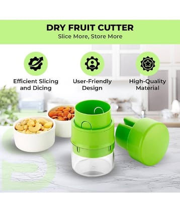 Dry Fruit & Nut Cutter With Container For Kitchen Manual Cutter Machine Kitchen Gadget Chopper for Badam, Kaju, Walnut, Pista Dry Fruit Crusher Fine Cup Slicer for Home Use & Gifting Purpose