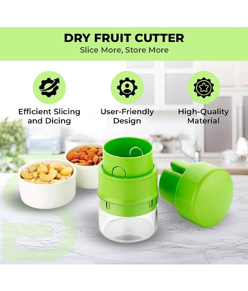 Dry Fruit & Nut Cutter With Container For Kitchen Manual Cutter Machine Kitchen Gadget Chopper for Badam, Kaju, Walnut, Pista Dry Fruit Crusher Fine Cup Slicer for Home Use & Gifting Purpose