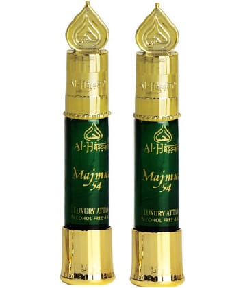 Al - Hassan Majmua 54 Attar For Men & Women Alcohol-free ittar Roll on 6 ml (Pack of 2)