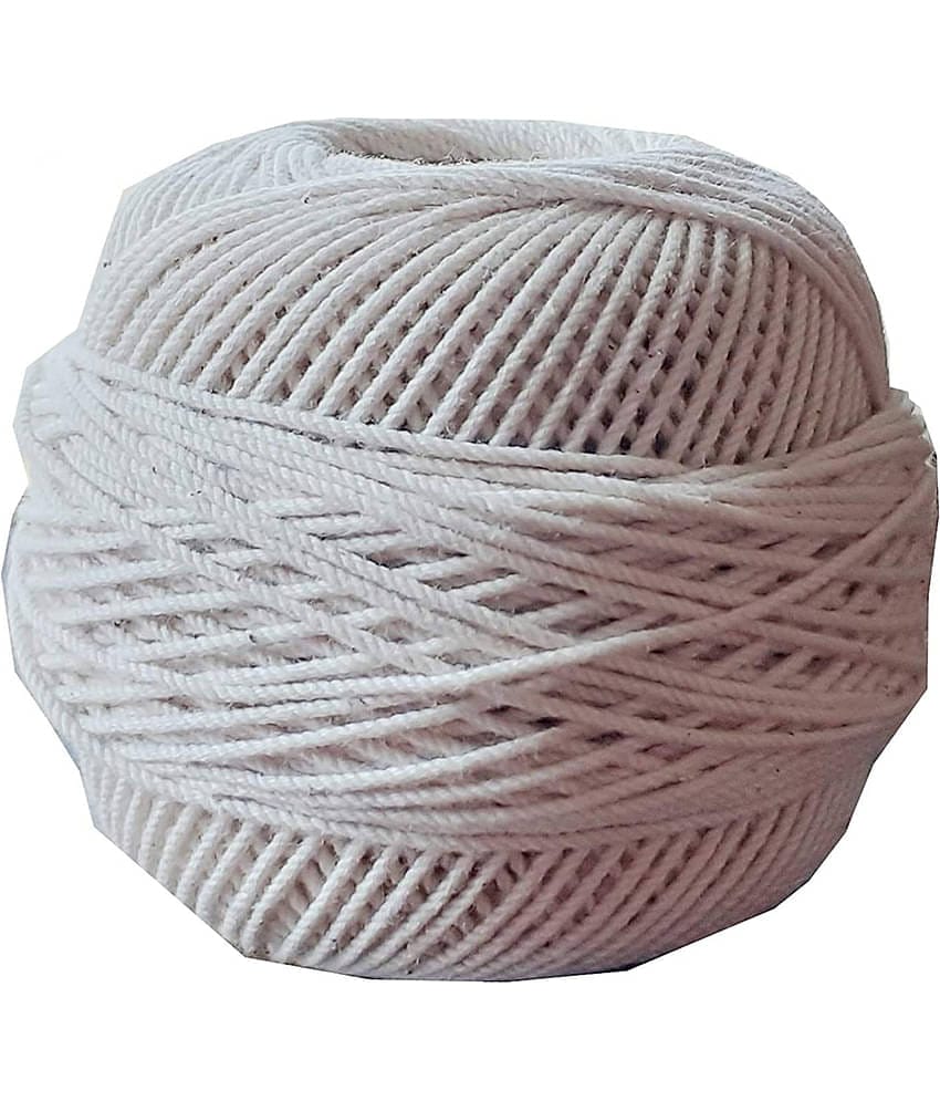 Cotton Cord/Rope for Craft Work,Plant Hanger Ropes 2 Strand/ply (2 mm Diameter, 100 Metres) (1 Piece)
