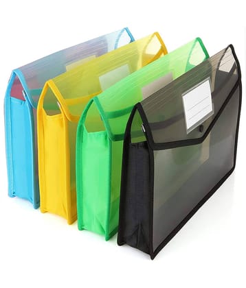 Sb Grand Multicolor Button Folder ( Pack of 5 )